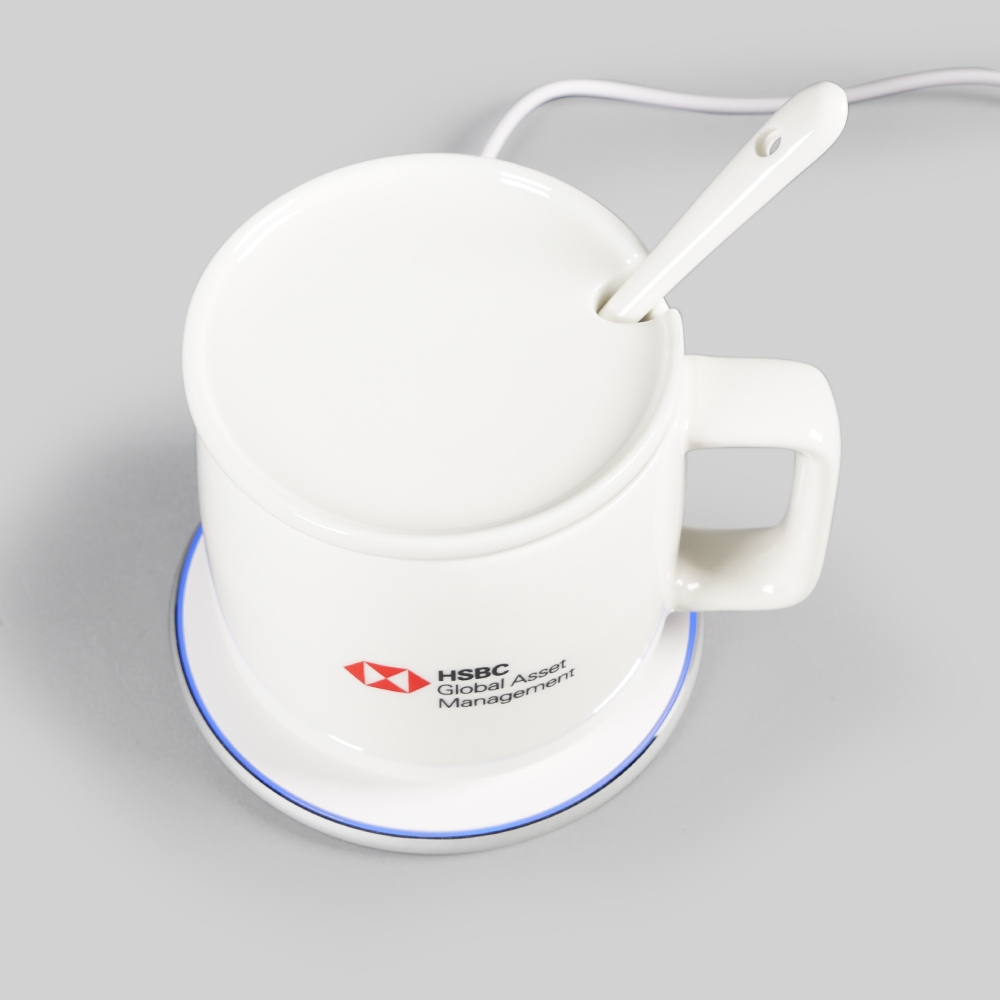 2 in 1 Wireless Charger Pad with Heating Cup